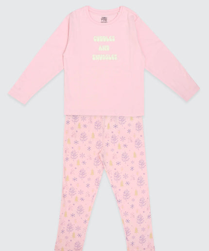 Full Sleeves Girls Pyjama Set cuddles and snuggles