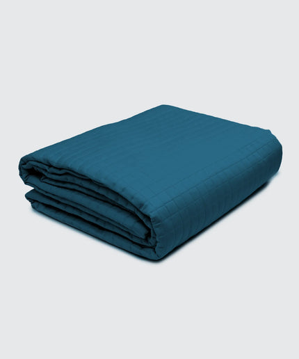 Blue Quilt and bedsheet with pillow case