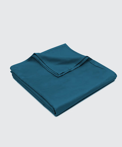 Blue bedsheet with pillowcase