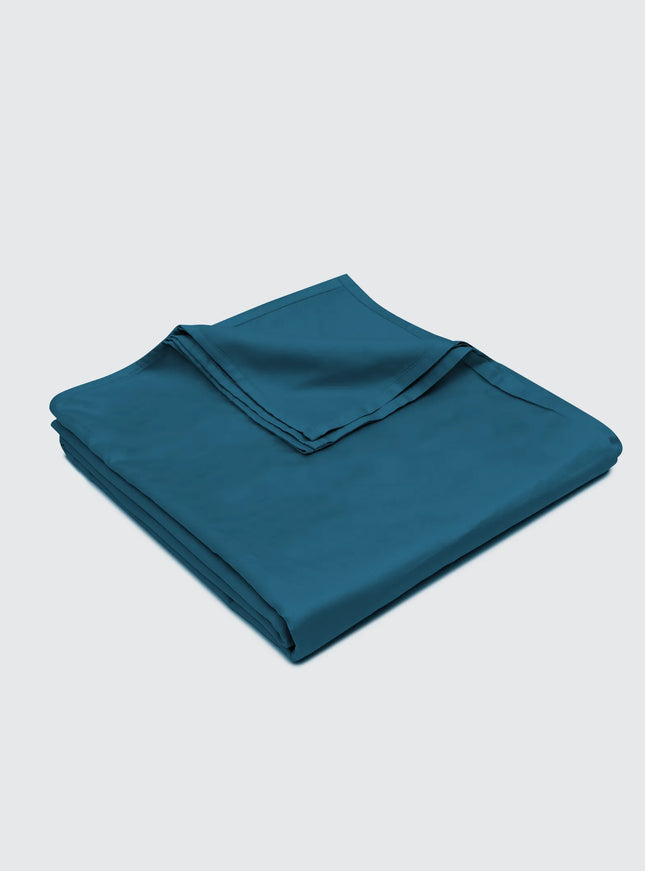 Blue bedsheet with pillowcase