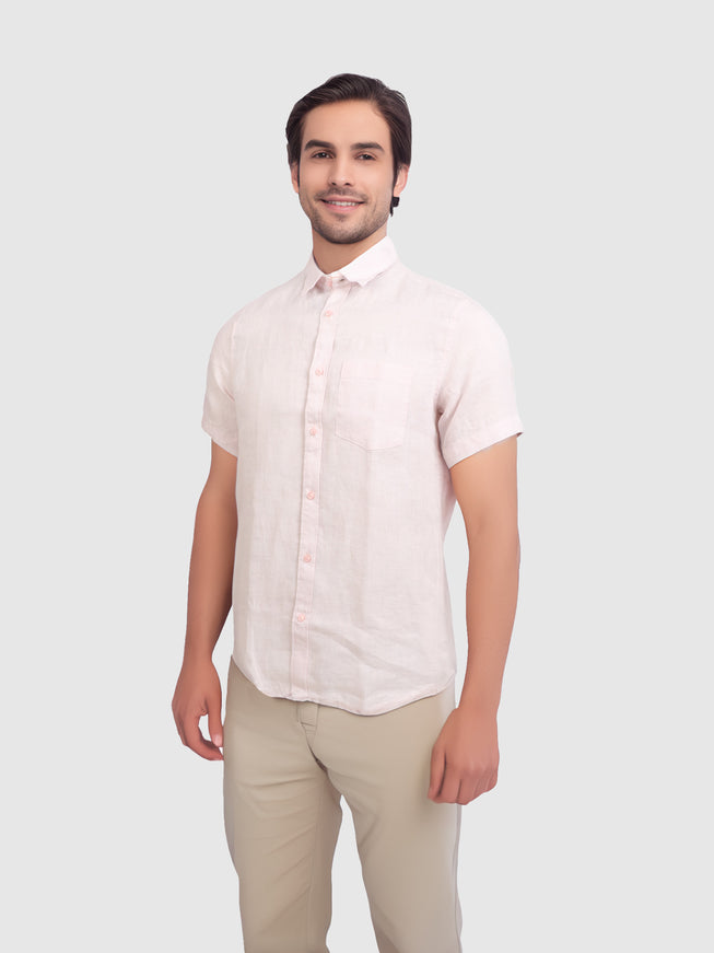 Linen Shirt – Light Pink