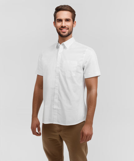 Cotton Shirt – White – half sleeve