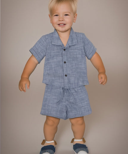 Boys Blue Shirt and Short set