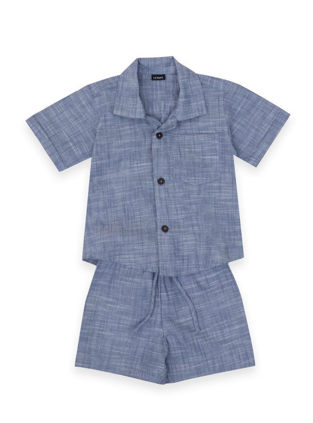 Boys Blue Shirt and Short set