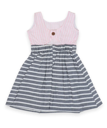 Pink/Grey Cotton Dress