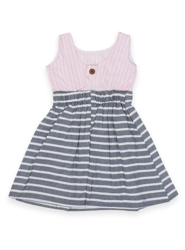 Pink/Grey Cotton Dress