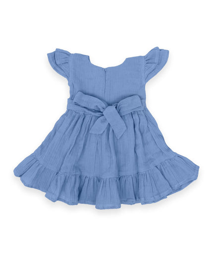 Soft Blue Crinkle Dress