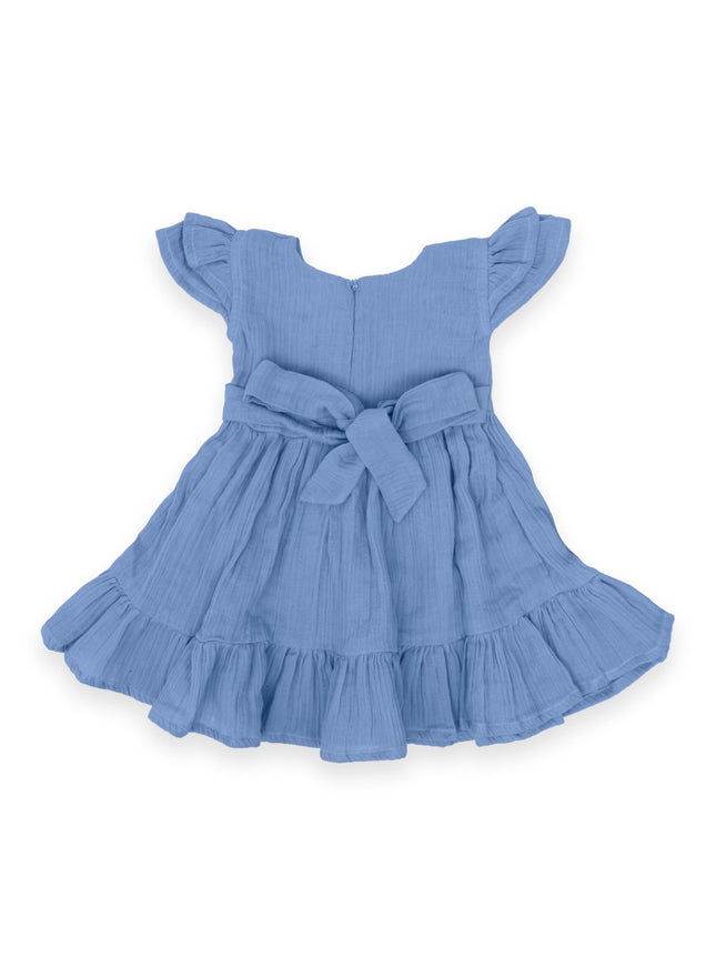 Soft Blue Crinkle Dress