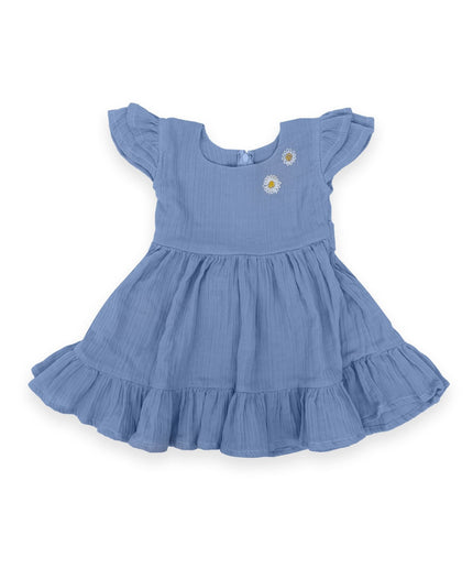 Soft Blue Crinkle Dress