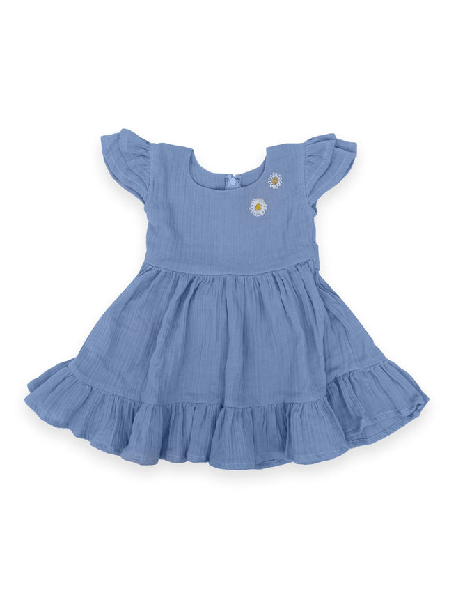 Soft Blue Crinkle Dress