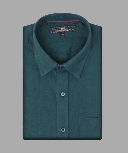 Linen Shirt – Dark Green