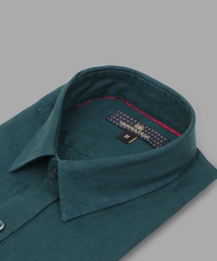 Linen Shirt – Dark Green