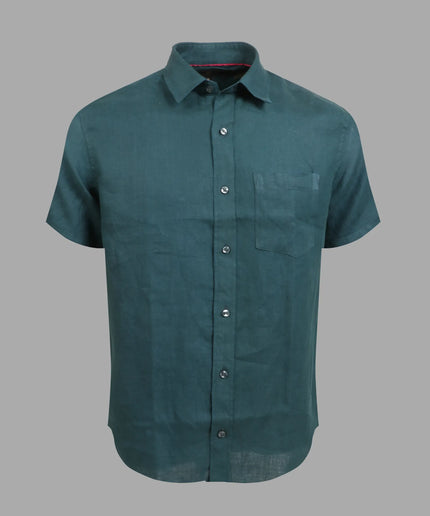 Linen Shirt – Dark Green