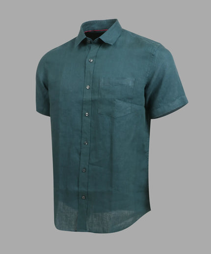 Linen Shirt – Dark Green