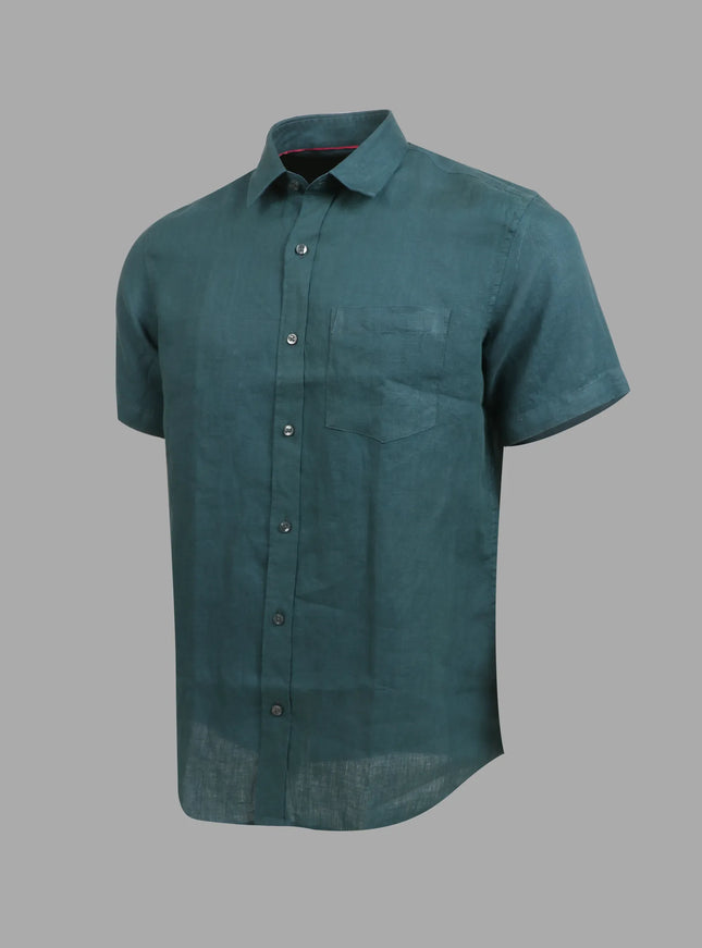 Linen Shirt – Dark Green