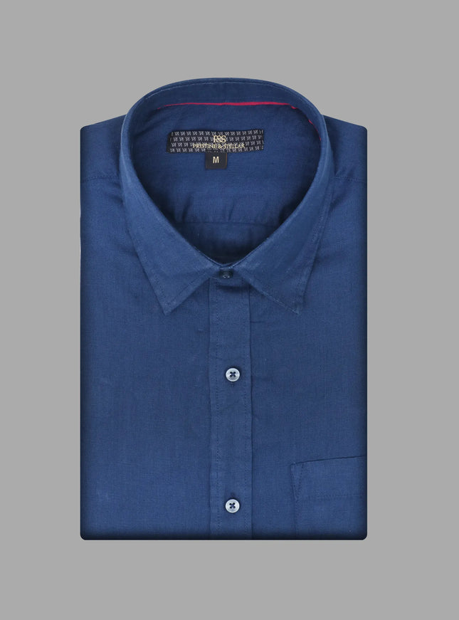 Linen Shirt – Navy Blue