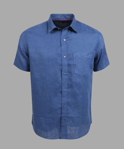 Linen Shirt – Navy Blue