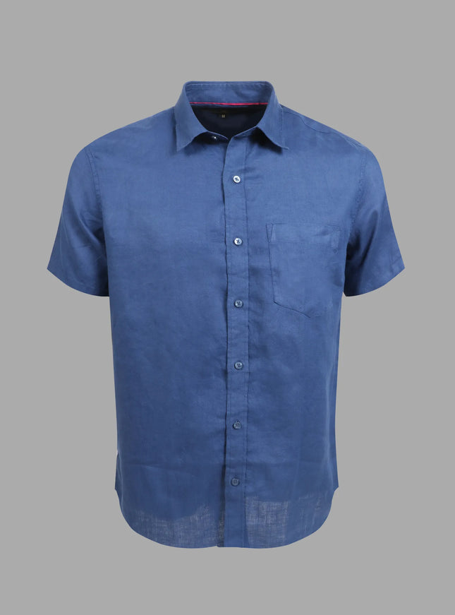 Linen Shirt – Navy Blue