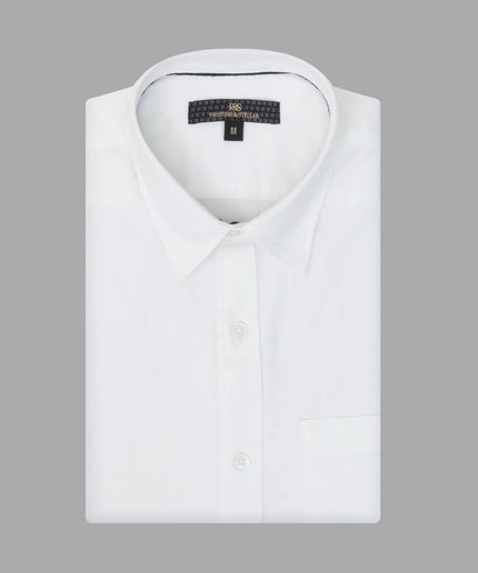 Cotton Shirt – White – half sleeve