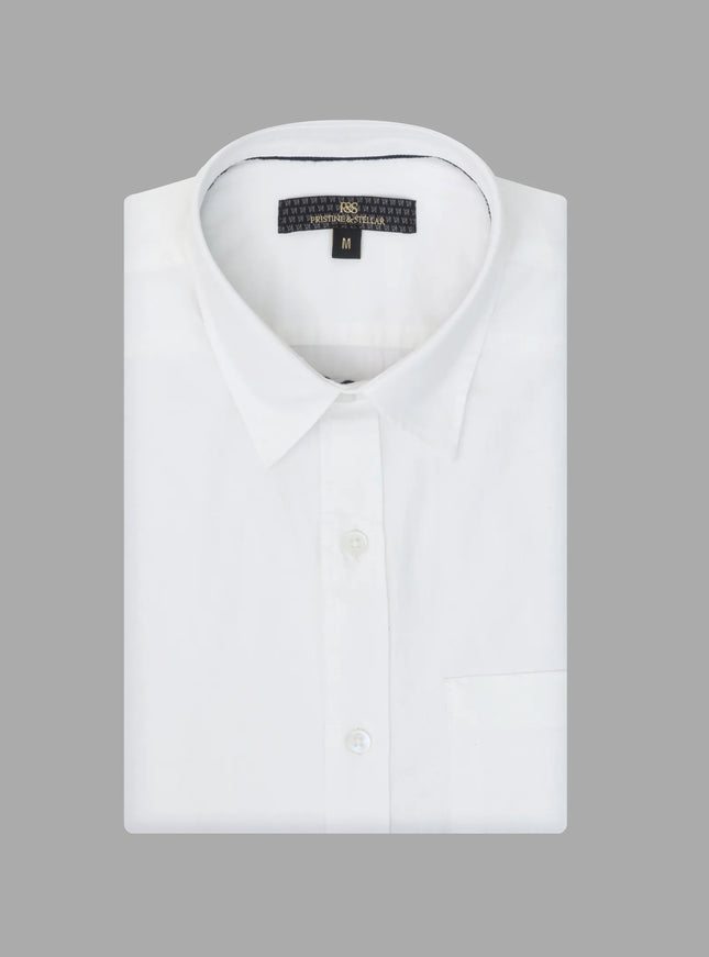 Cotton Shirt – White – half sleeve