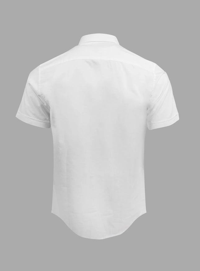 Cotton Shirt – White – half sleeve