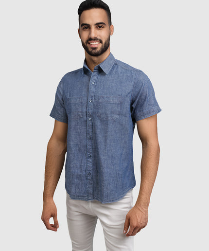 Cotton Shirt – Denim Grey