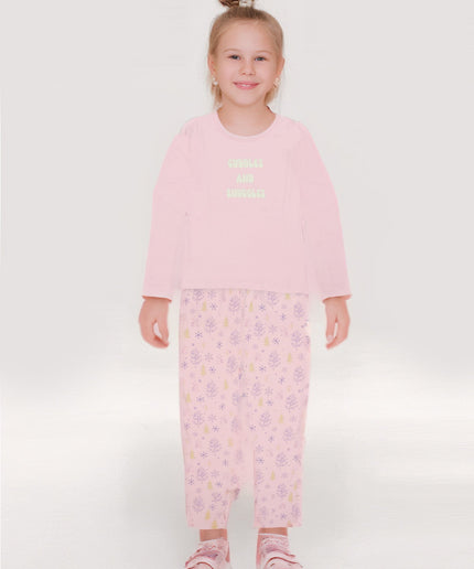 Full Sleeves Girls Pyjama Set cuddles and snuggles