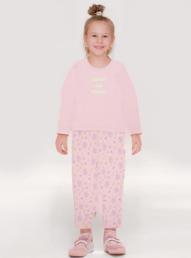 Full Sleeves Girls Pyjama Set cuddles and snuggles