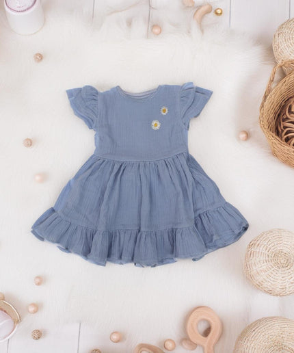 Soft Blue Crinkle Dress