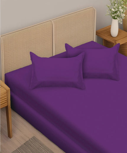 Purple bedsheet with Pillow case