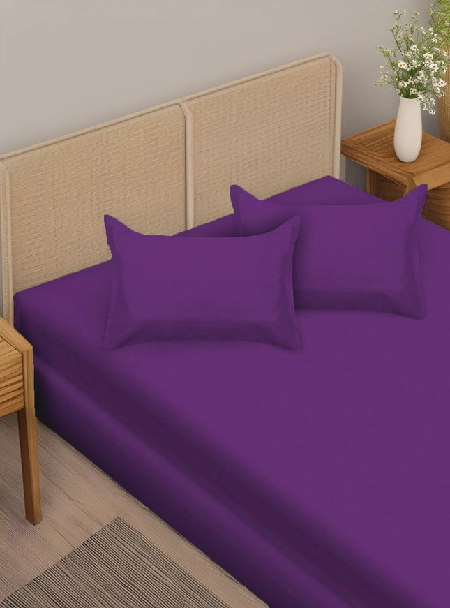 Purple bedsheet with Pillow case